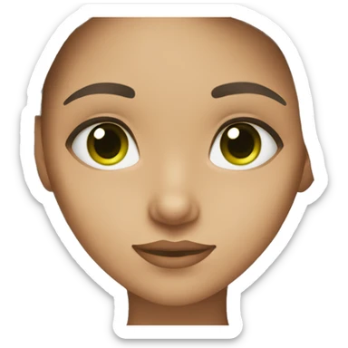 Brunette girl with green eyes slepping sticker