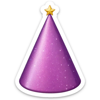 birthday hat glittery sticker