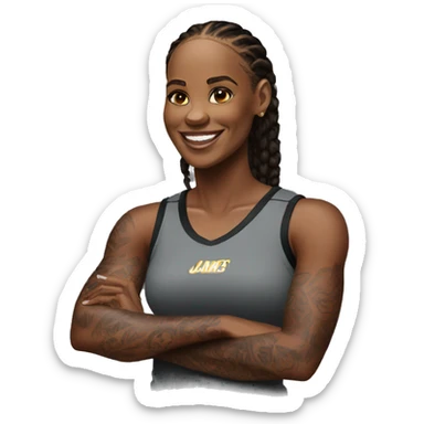 female lebron james sticker