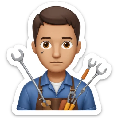 professional locksmith portrait, head and shoulders only, serious focused expression, leather apron collar, small lockpick tools visible, 3D cartoon, mobile game icon style, clean background, no text, no watermark
 sticker
