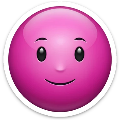magenta color sphere. Negative : Emoji. sticker