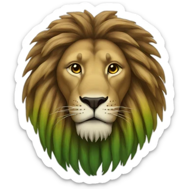 rasta lion sticker