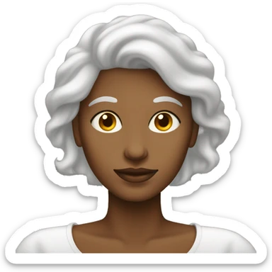 femme agée de couleur blanche qui lit un livre sticker