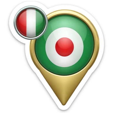 location pin italy green sticker
