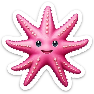 Pink star fish sticker