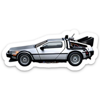 back to the future delorean sticker