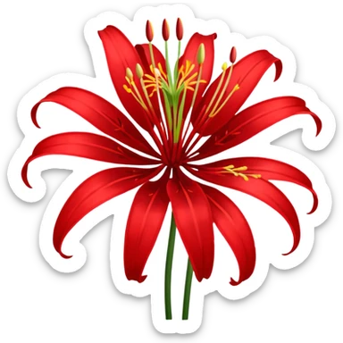 Red spider lily sticker