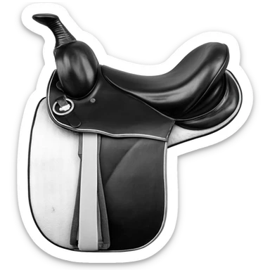 Can you make a 1950s black and white saddle emoji sticker