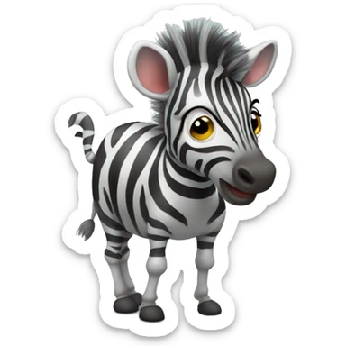 zebra farting sticker