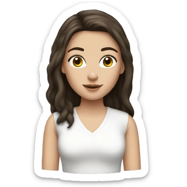 Brunette white girl sticker