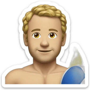 macron en maillot de bain sticker