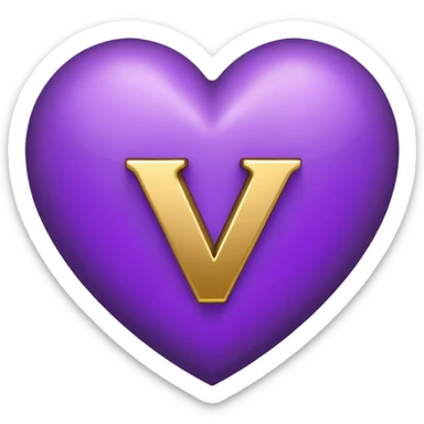 The gold Letter “V” inside a Purple Heart sticker