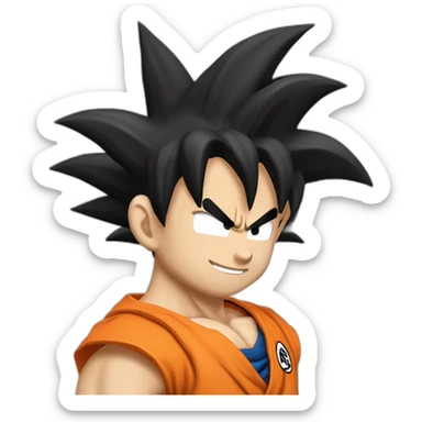 Goku-tête-rigole-de-joie sticker