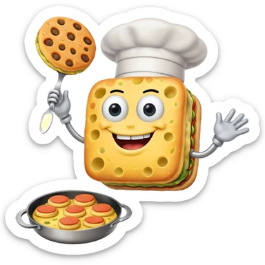 SpongeBob cooking Krabby patties sticker