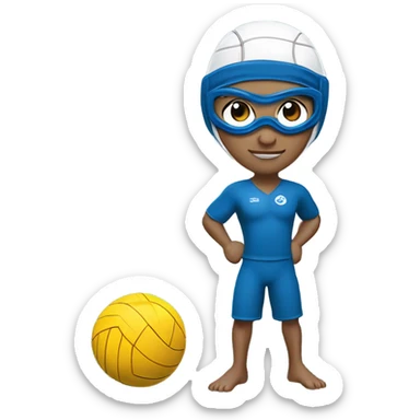 waterpolo player sticker