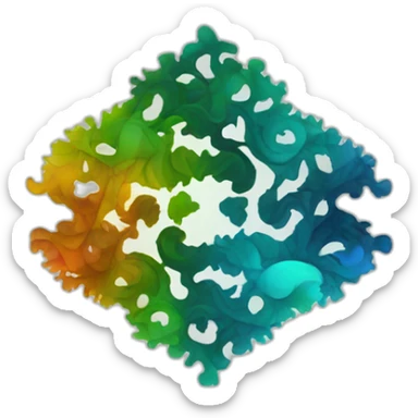 fractal logo sticker