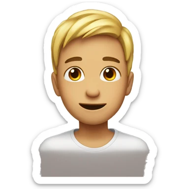 A boy happy with tears  sticker