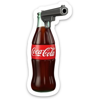 Gun to the head Coca-cola emoji sticker