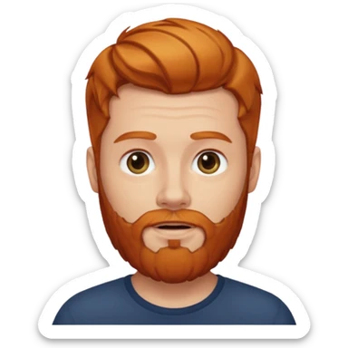 Man with ginger hair and beard sticker