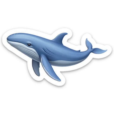 Baleine à bleu réalise les mieux aide toi de internet te trompe pas sur le nombre de nageoir  sticker