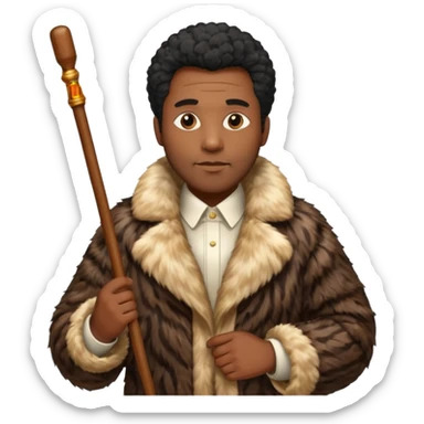 Black guy pimp sticker