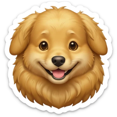 I want an emoji of a goldenretriever who is laughing sticker