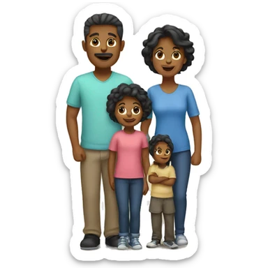 Family of 4 sticker