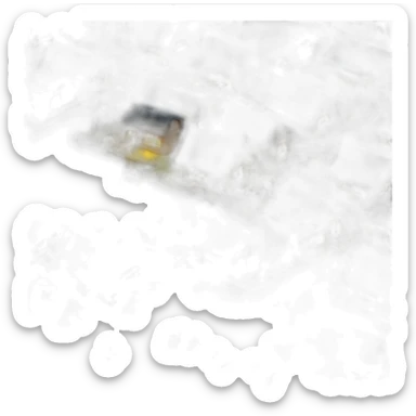 Tiny nighttime oasis village sticker