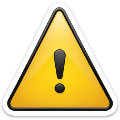 warning sign yellow triangle with black border exclamation mark sticker
