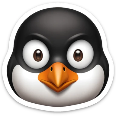 bombastic side eyeing penguin suspicious looking side ways  sticker