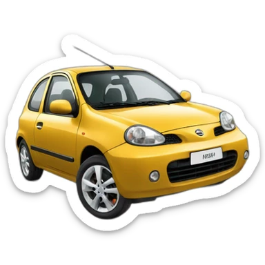 nissan micra rouge décapotable 2007 sticker