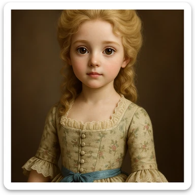 brown-eyed blonde 18th century american girl doll sticker