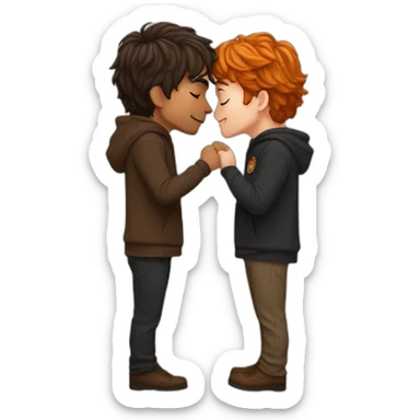 Emoji Harry potter kissing Ron Wesley sticker
