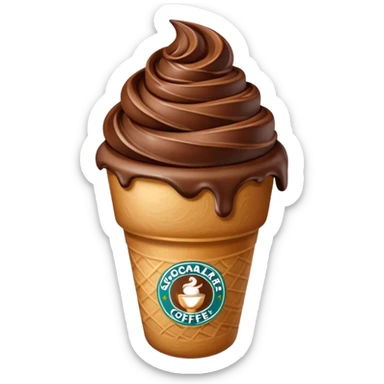  Mocha ice cream sticker