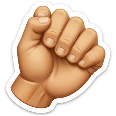 maño cerrada en forma de puño sticker