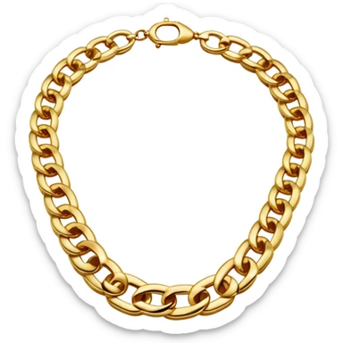 gold chain necklace sticker
