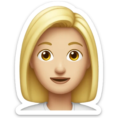 Foto mujer rubia de 58 años sticker