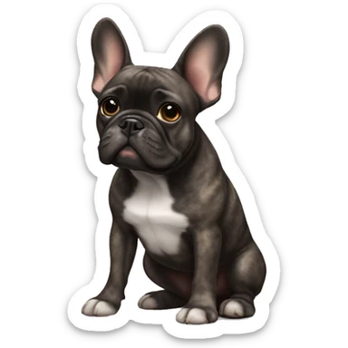 Brindle French bulldog  sticker