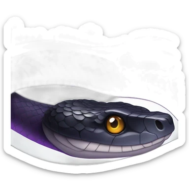black snake with purple eyes sticker