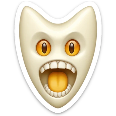 Sharp fang tooth only sticker