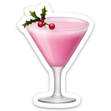 pink christmas christmas drink sticker