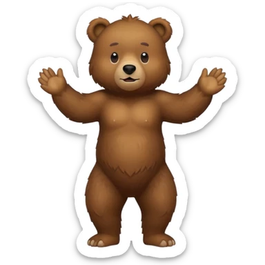 Un oso parado en 2 patas sticker