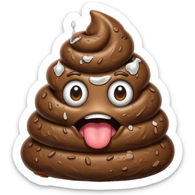 poop with a lot of stinky aura  sticker
