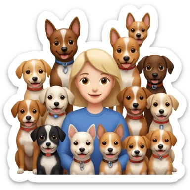 hi there i am a professional graphic designer and i have a lot of dogs. sticker