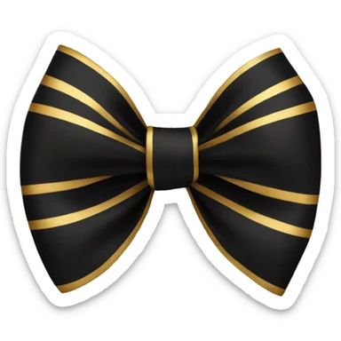black and gold bow  sticker