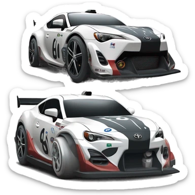 Radio Controlled Captain Rex themed 2013 Toyota 86 shaped like a Formula One race car with exposed turbine wheels  sticker