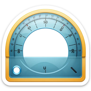 "📏" This emoji is for ruler. Then make an emoji for protractor. Which is real emoji type like the give sticker