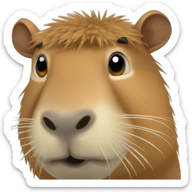 capybara like rambo sticker