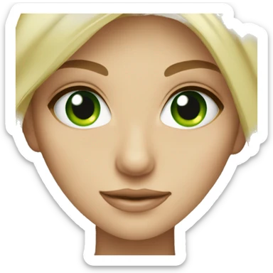 Green eyed photographer blond green eyes  sticker