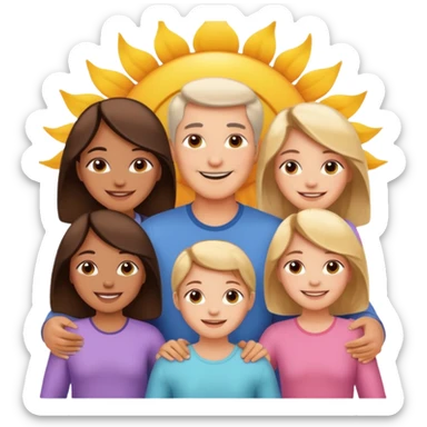 mom, dad and 10 sisters sticker